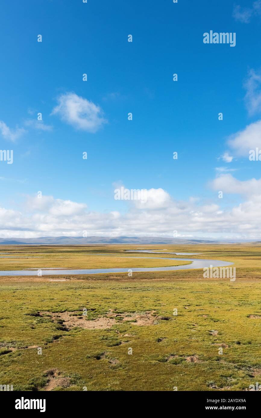 les sources d'eau et le plateau des terres humides paysage Banque D'Images