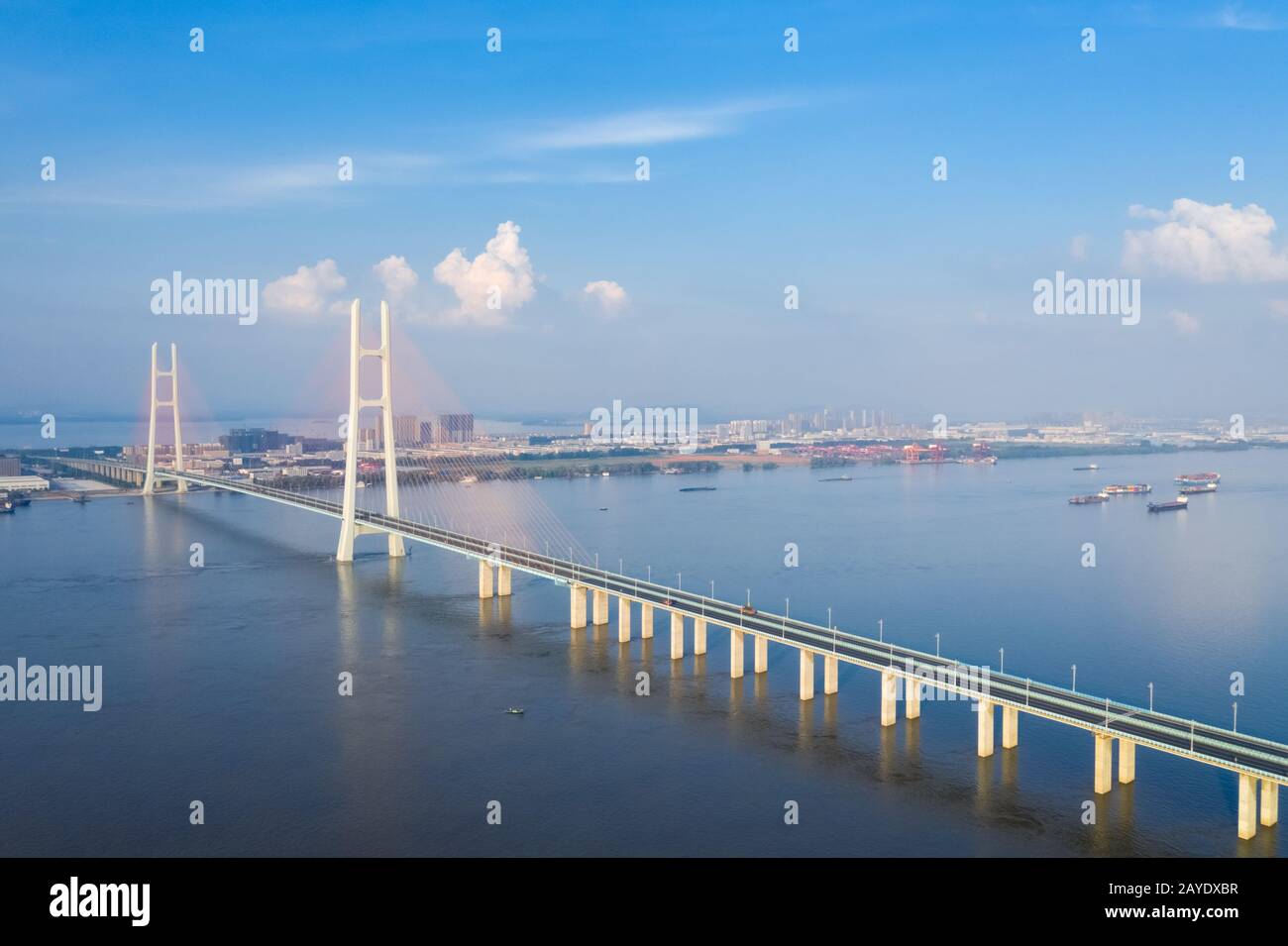 le deuxième pont de jiujiang Banque D'Images