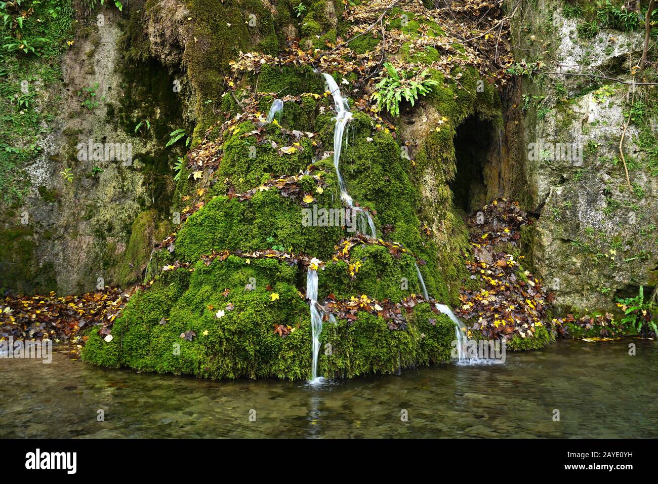 Cascade de Guetersteiner, Alb swabian, allemagne Banque D'Images