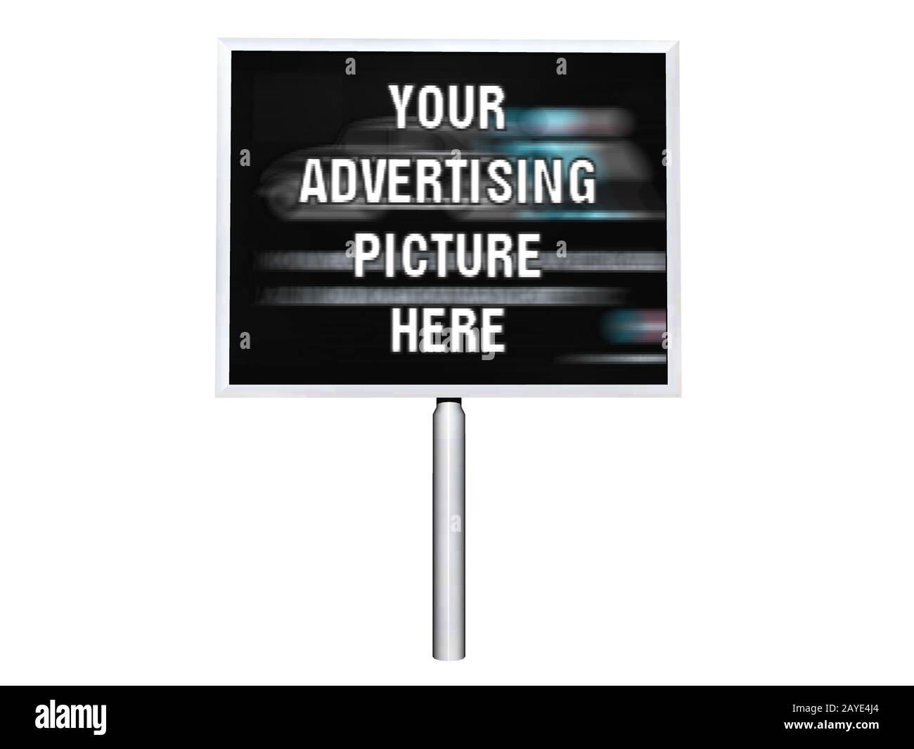 Affiches publicitaires dans un cadre tubulaire en acier Banque D'Images