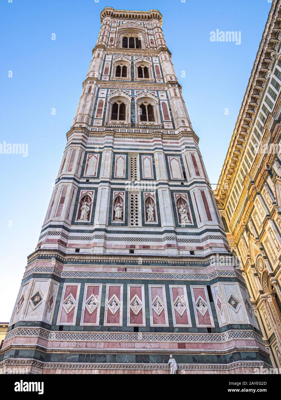 Vue sur le Campanile di Giotto de Firenze Banque D'Images