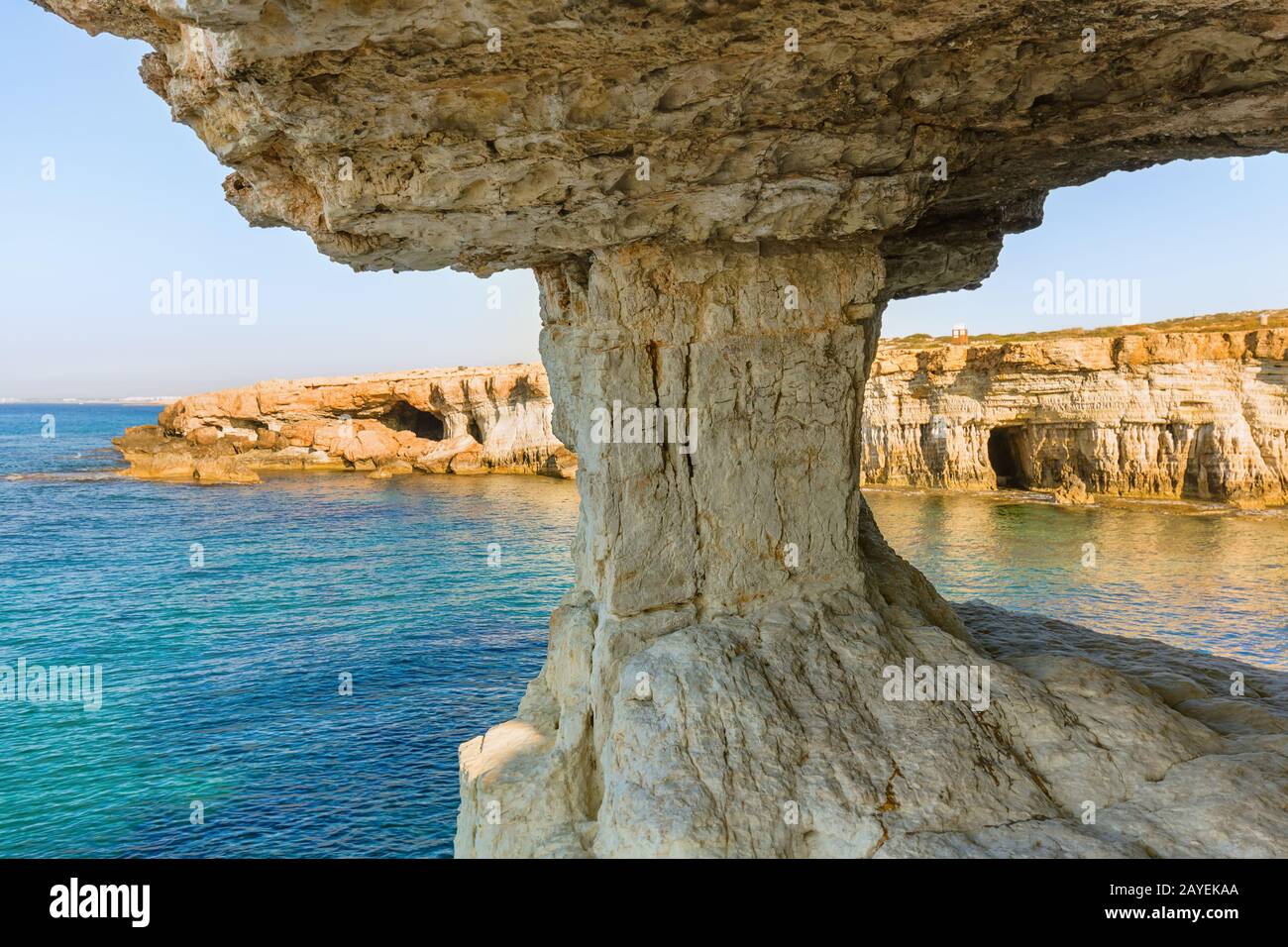 Célèbres grottes marines à Ayia Napa, Chypre Banque D'Images