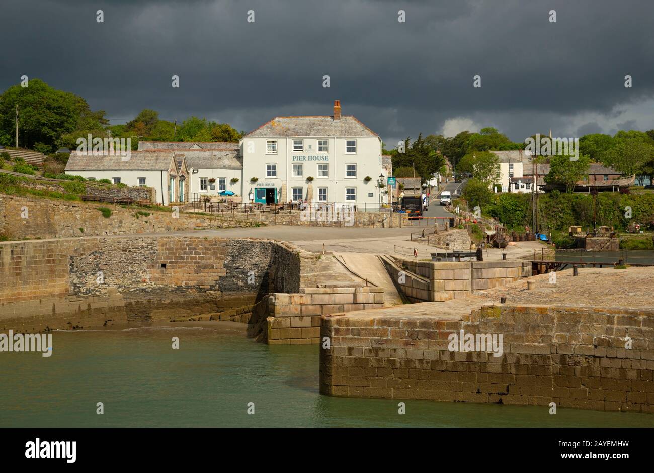 Port De Charlestown Dans Le Sud-Est De Cornwall Banque D'Images