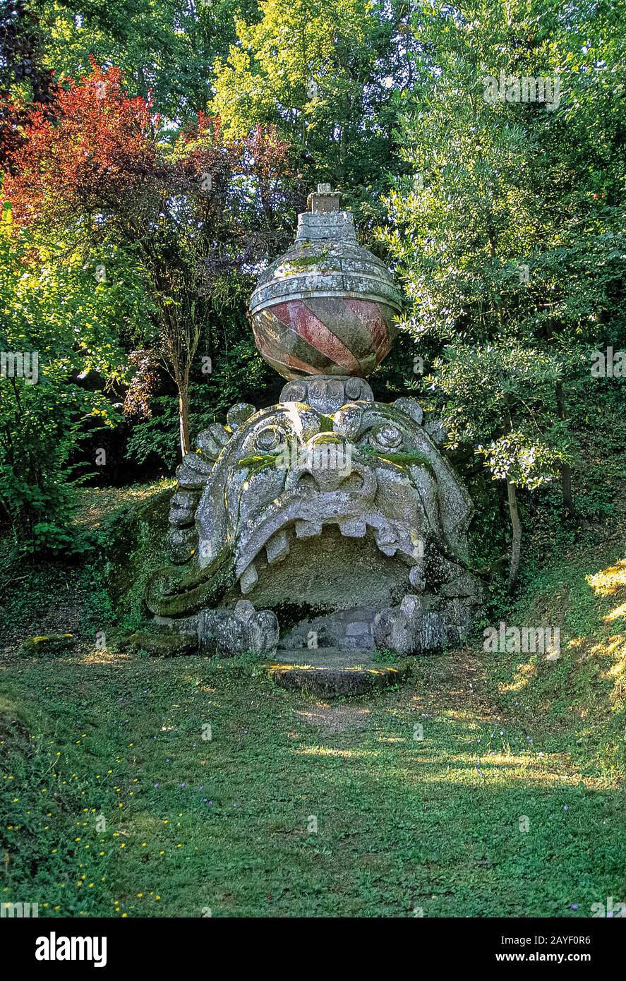 Italie, Latium, Le Jardin De Bomarzo De Monster ( Giardino Dei Mostri ) - La Sculpture De Proteus-Glucus Banque D'Images