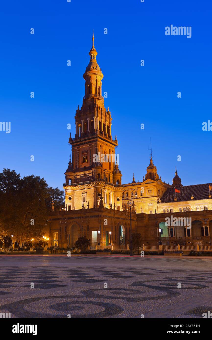 Palace à la place de l'espagnol à Séville Espagne Banque D'Images