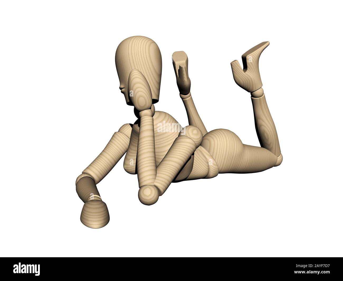 mannequin en bois posant Banque D'Images