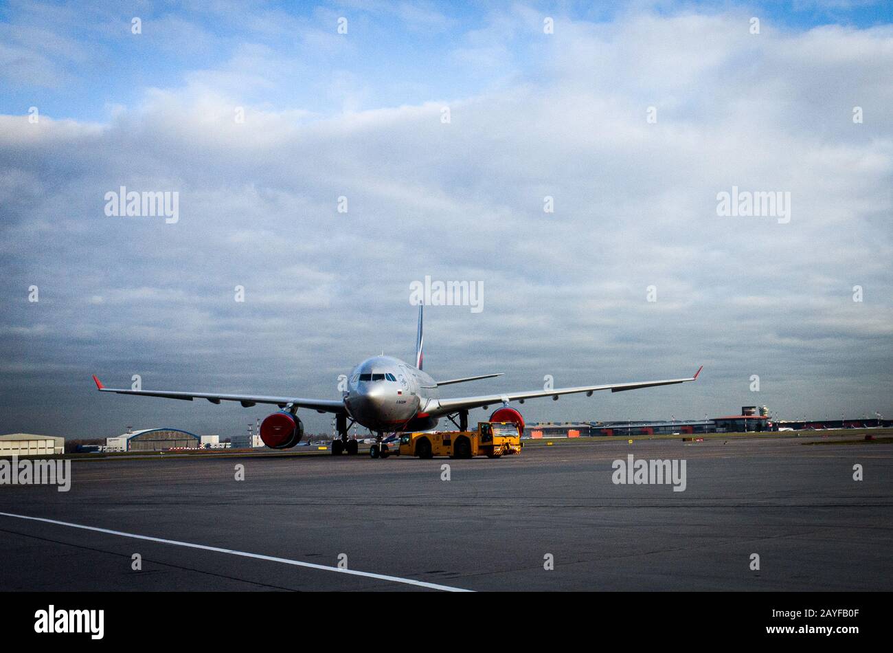 Le 29 octobre 2019, Moscou, Russie. Avion Airbus A330-200 Aeroflot - Russian Airlines à l'Aéroport de Sheremetyevo à Moscou. Banque D'Images