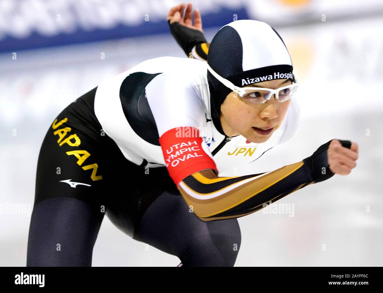 NAO Kodaira (JPN) gagnant 500 mètres lors du mondial de patinage de vitesse sur Distances simples de l'UIP le 14 février 2020 dans l'ovale olympique de Salt Lake City, États-Unis photo par SCS/Soenar Chamod/AFLO (HOLLAND OUT) Banque D'Images