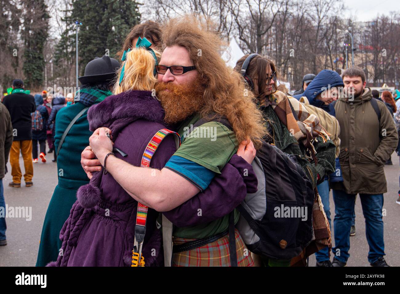 Moscou - 16 MARS : les gens célèbrent la Saint-Patrick dans le parc Sokol'niki à Moscou le 16 mars. 2019 en Russie Banque D'Images