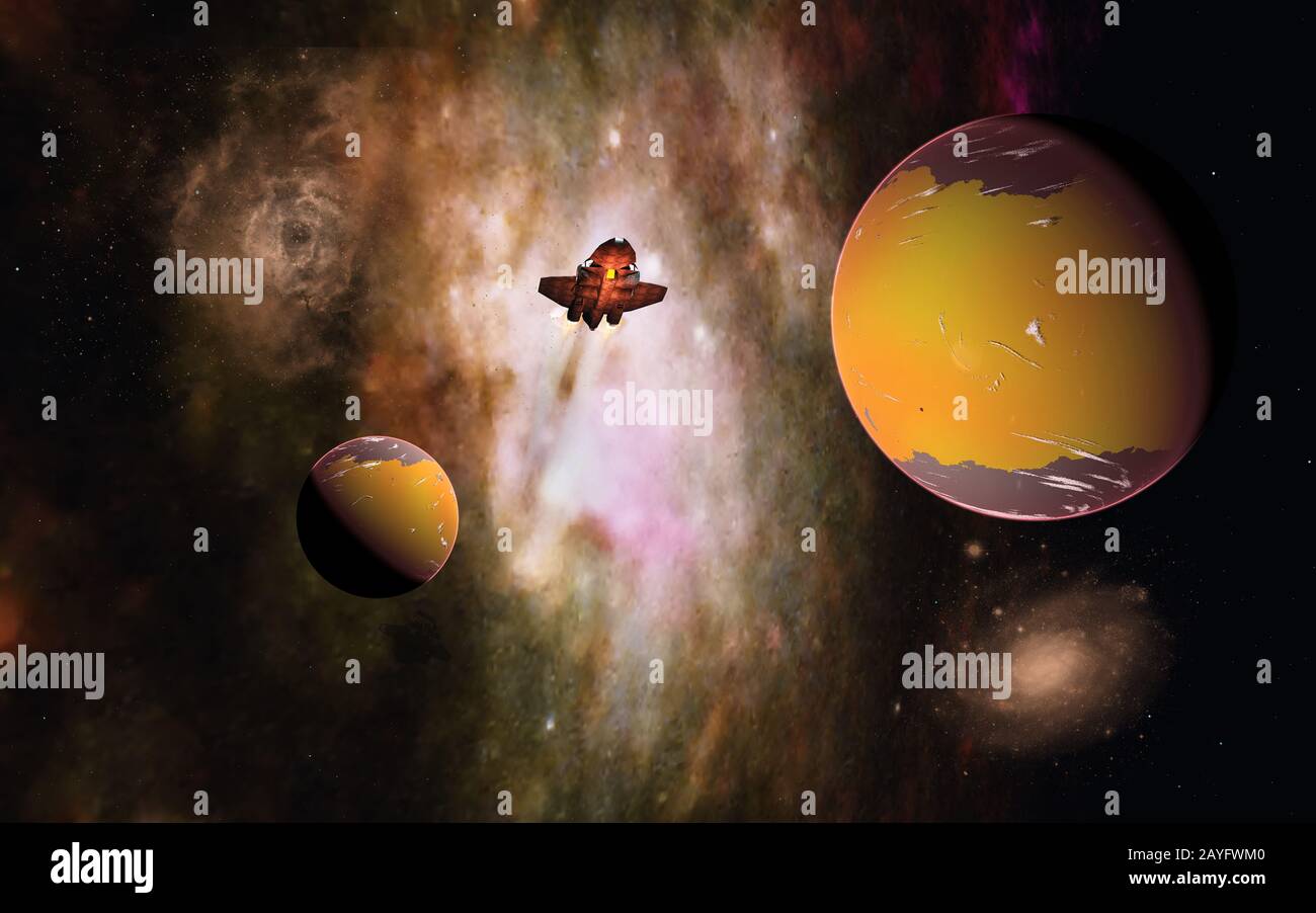Les voyages dans l'espace interplanétaire Banque D'Images