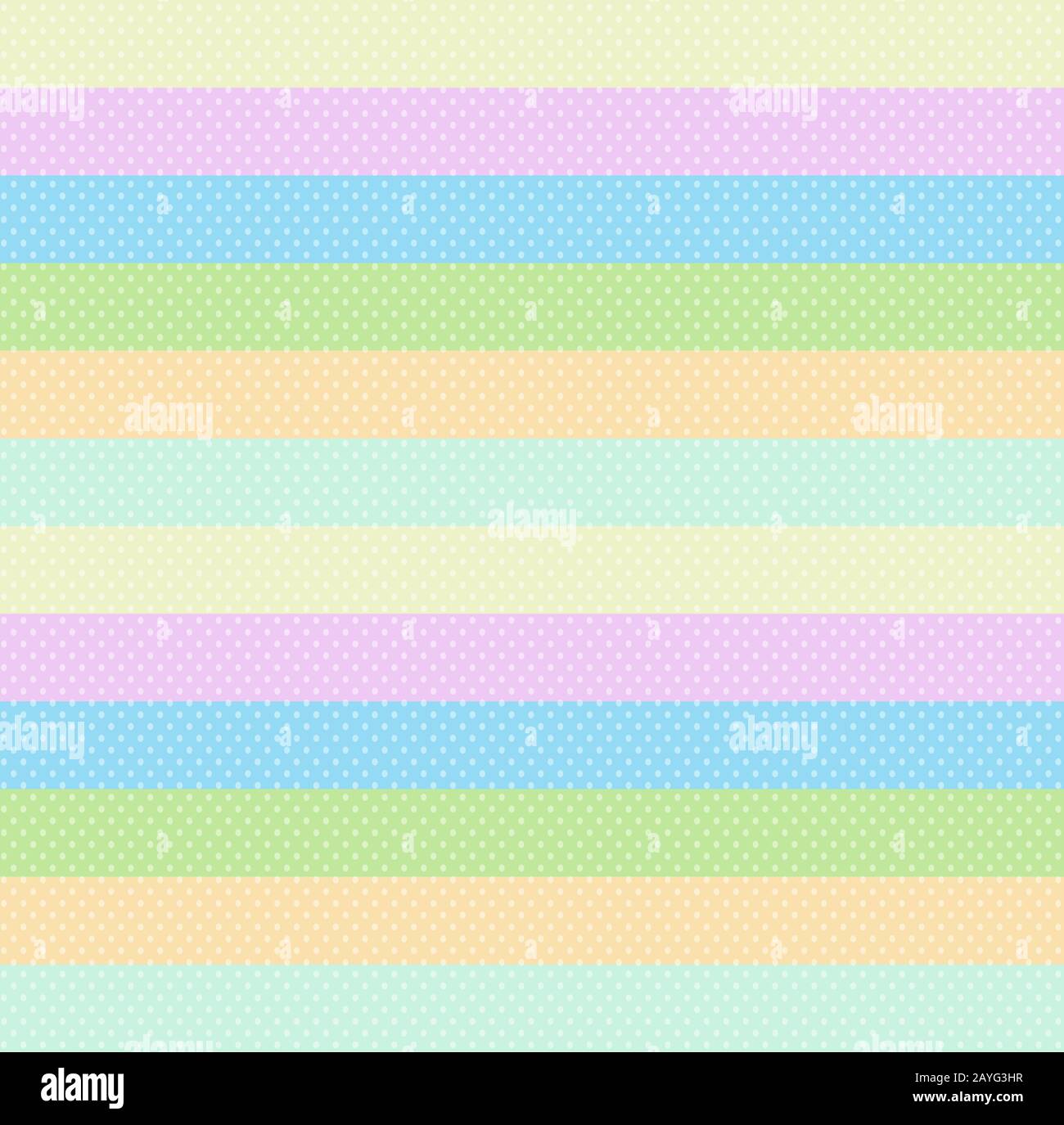 Arriere Plan Raye Des Couleurs Pastel Pour Bebe Et Des Points Polka Rose A Fines Rayures Horizontales Sans Couture Bleu Vert Orange Et Jaune Palette Pour Le Scrapboo De Fond D Ecran Photo Stock