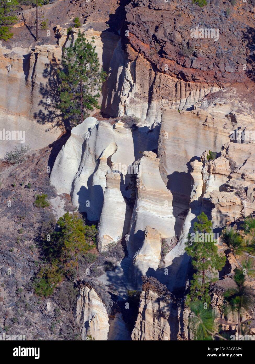 Paysage Lunaire Mont Teide Parc National Tenerife Iles Canaries Espagne Banque D'Images