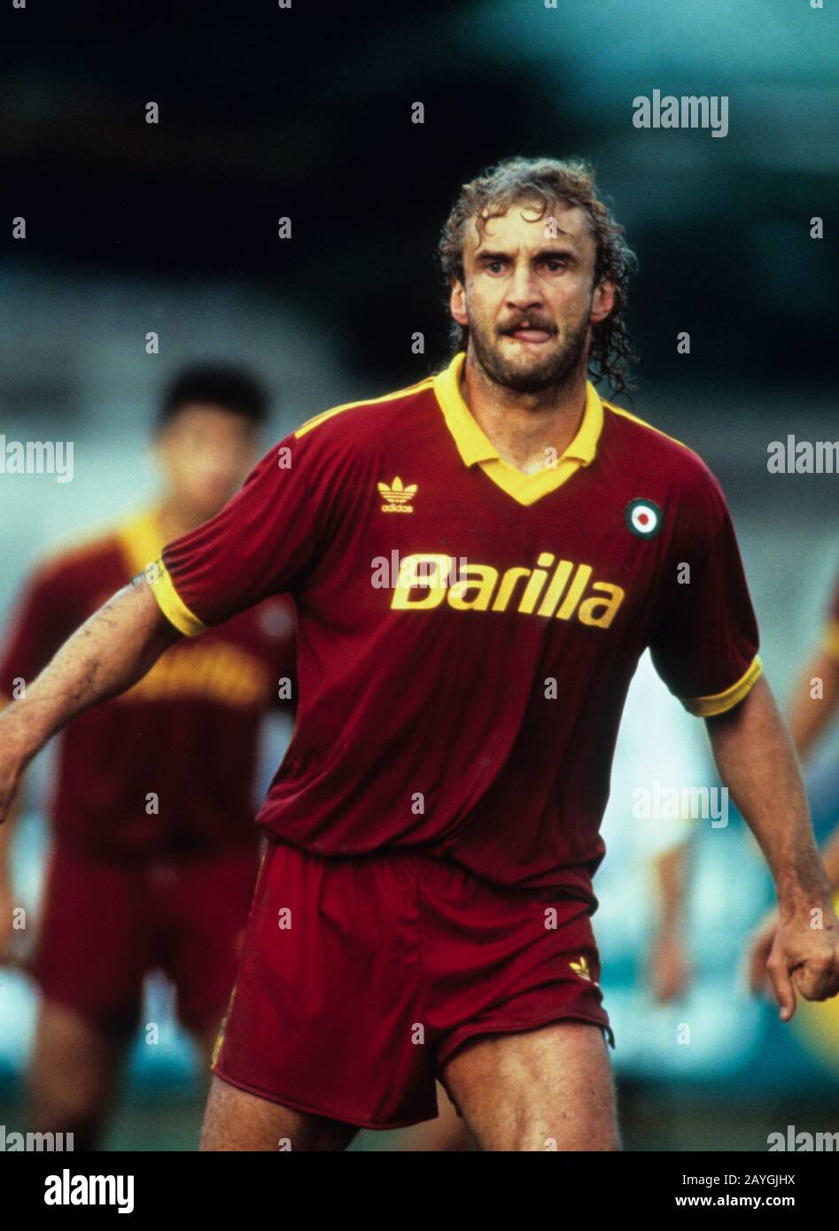 Rudi VÖLLER joueur de football professionnel allemand à Roma 1996 et ancien directeur de l'équipe nationale allemande Banque D'Images