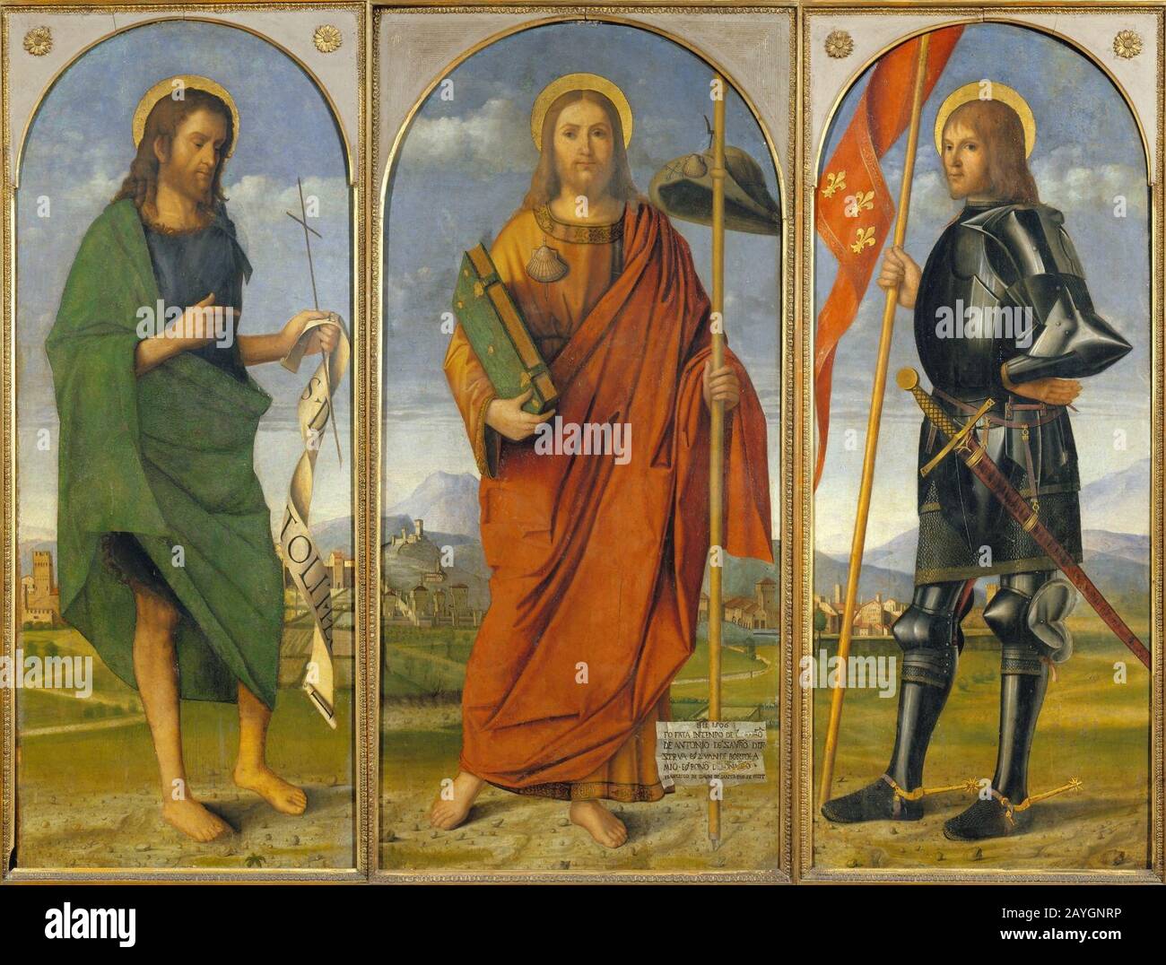 Francesco di Simone da Santacroce. Trittico di Leprena. 1506. Accademia Carrara, Bergame. Banque D'Images
