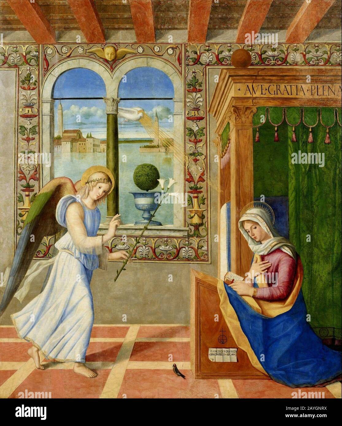 Francesco di Simone da Santacroce Annuciation (1504), Pinacoteca Carrara, Bergame. Banque D'Images