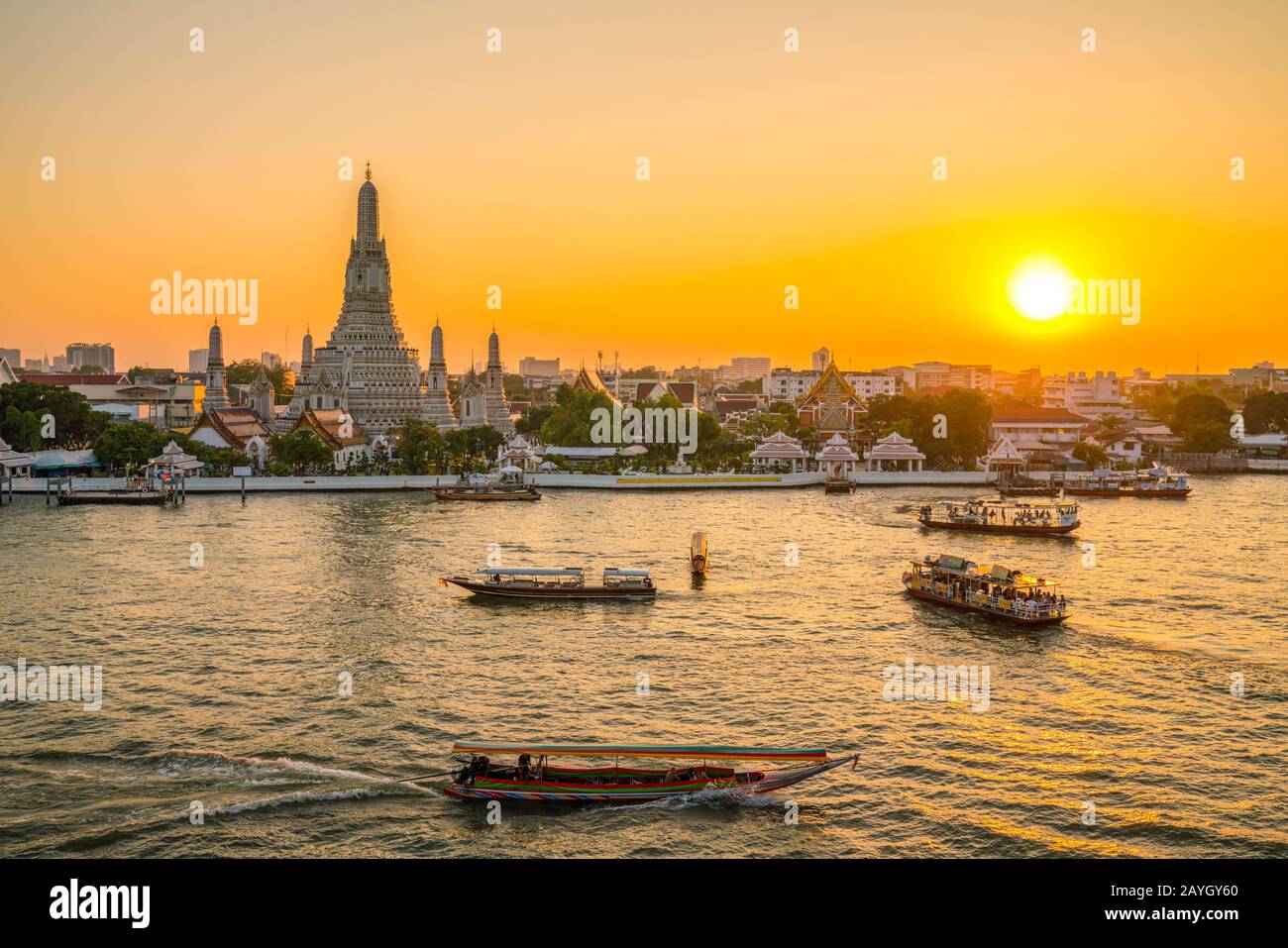 Bangkok, Wat Arun, le temple de l'aube. Wat Arun est l'une des principales attractions de Bangkok, Thaïlande Banque D'Images