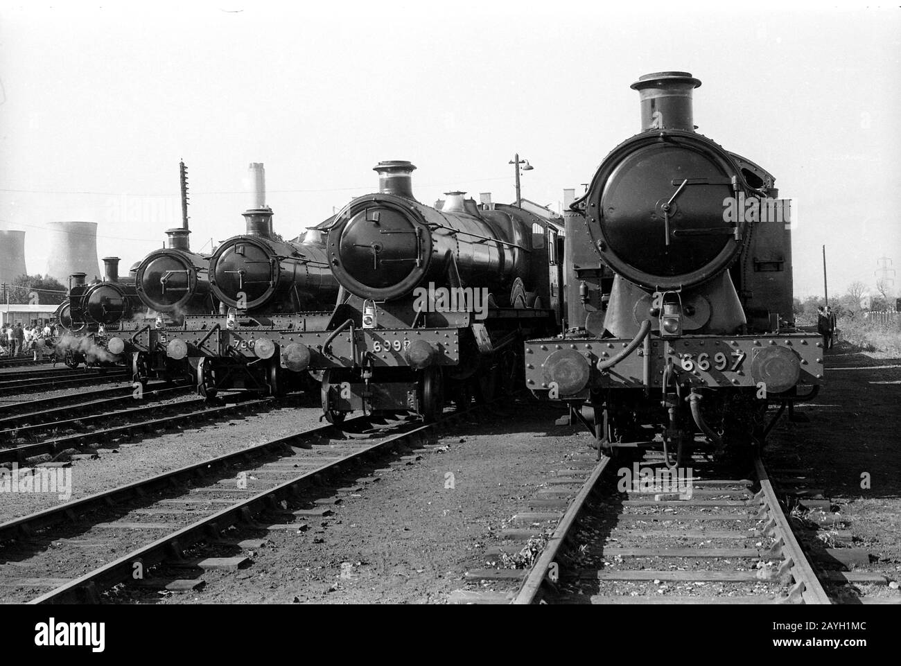 Locomotives à vapeur Great Western Railway à Didcot 1969 Banque D'Images