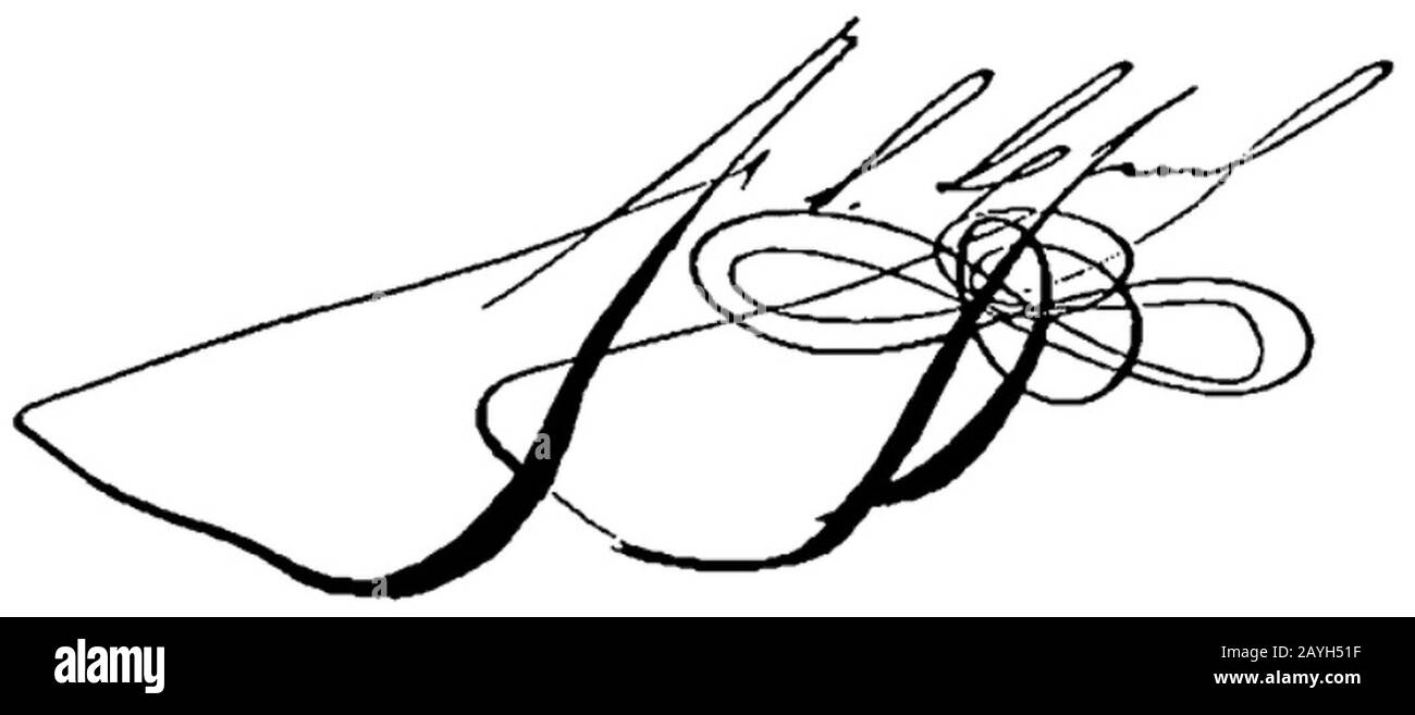 Signature de Francisco solano lopez. Banque D'Images