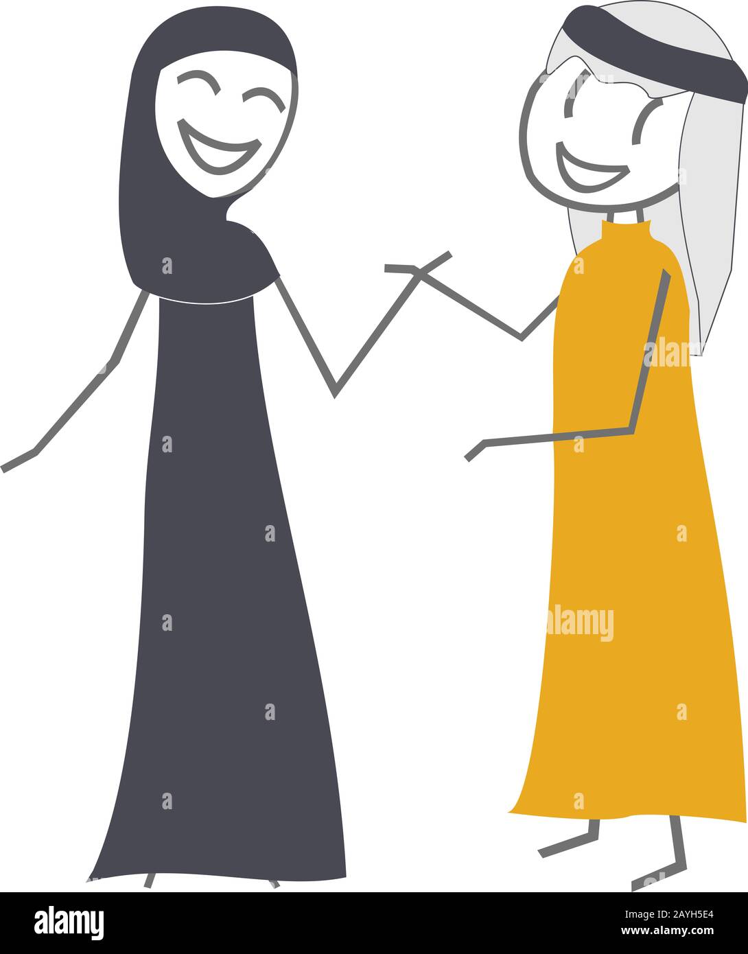 Couple du Moyen-Orient dans une robe typique Banque D'Images