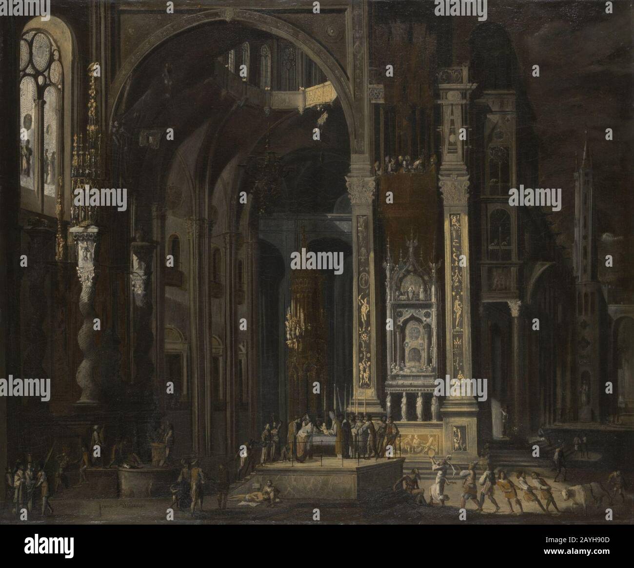 François de Nomé - La Circoncision du Christ Banque D'Images