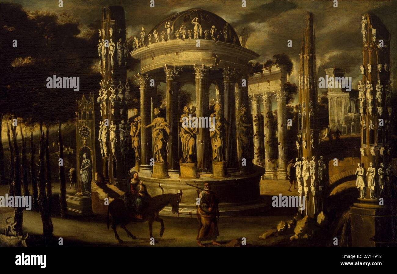 François de Nomé - le vol en Egypte Banque D'Images