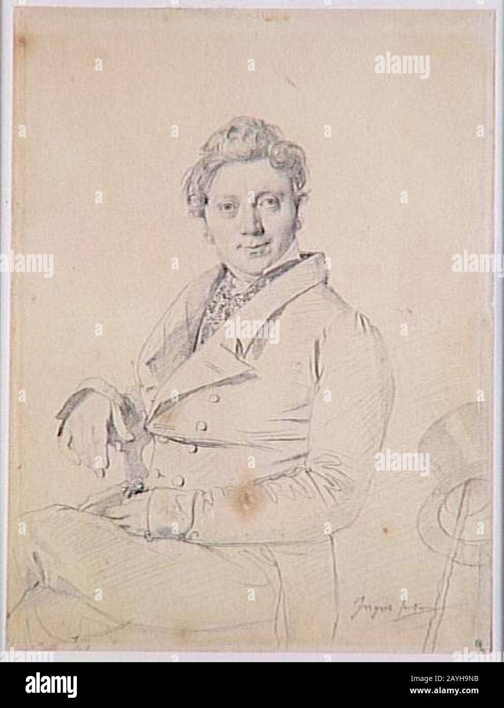 François Forster - Portrait D'Ingres. Banque D'Images