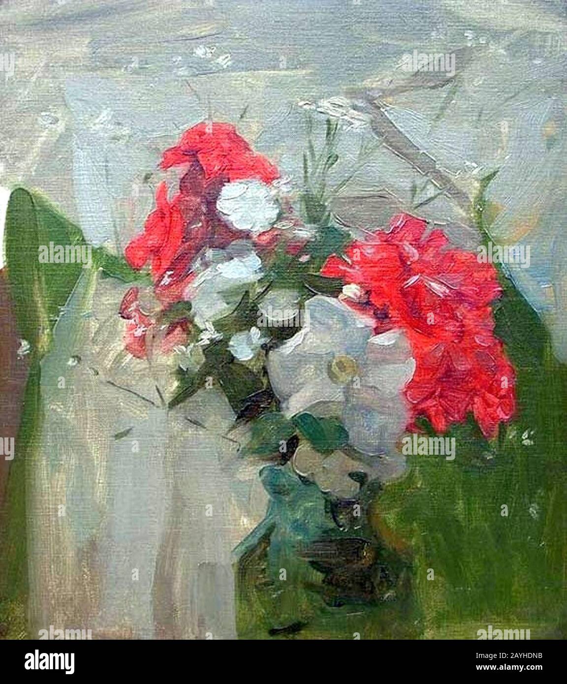 Frank Bramley - Étude Flower. Banque D'Images