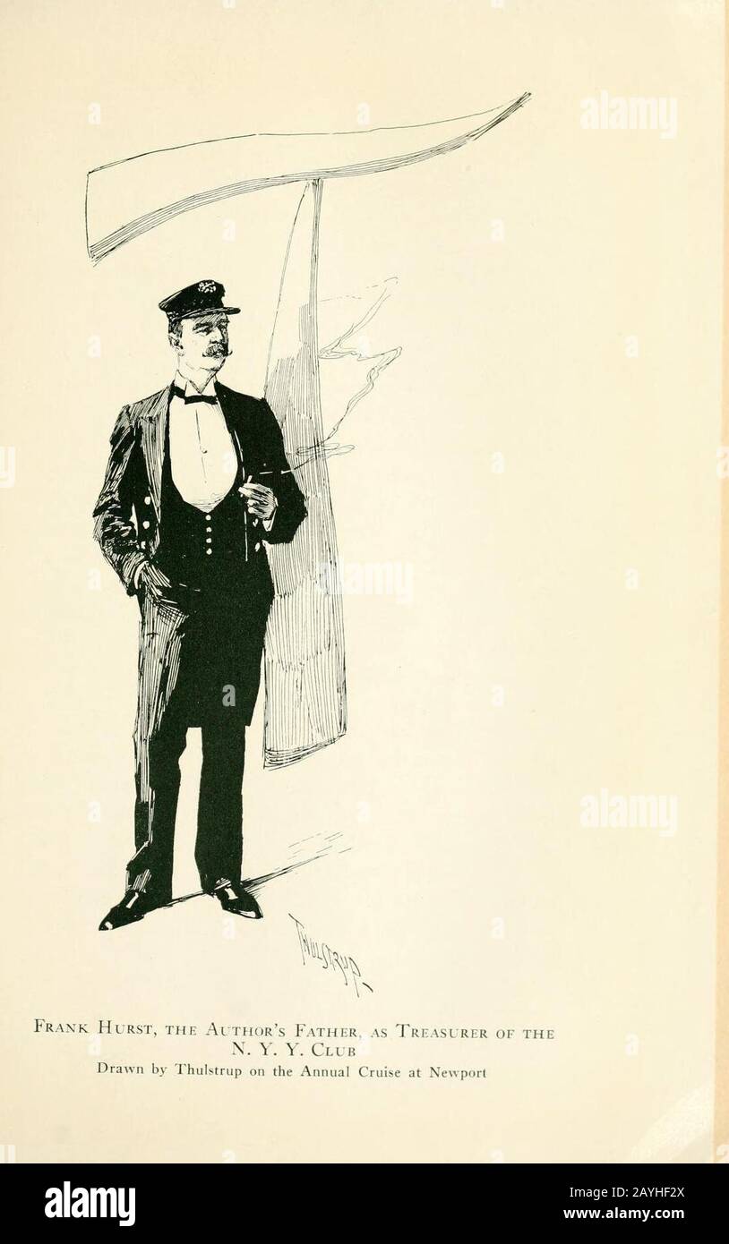 Frank J. Hurst comme trésorier du New York Yacht Club de Thulstrup. Banque D'Images