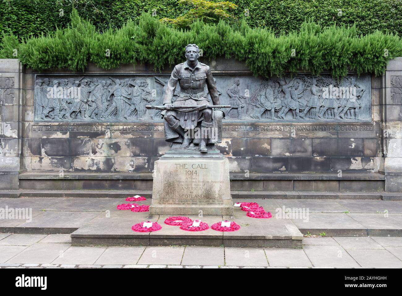 Le Scottish American Memorial Dans Princes Street Gardens, Édimbourg Banque D'Images