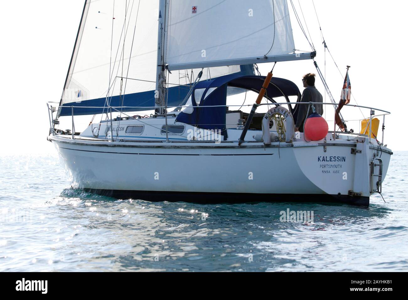 À L'Ouest, Konsort Yacht À Voile 'Kalessin', Mingulay, Western Isles, Ecosse Banque D'Images
