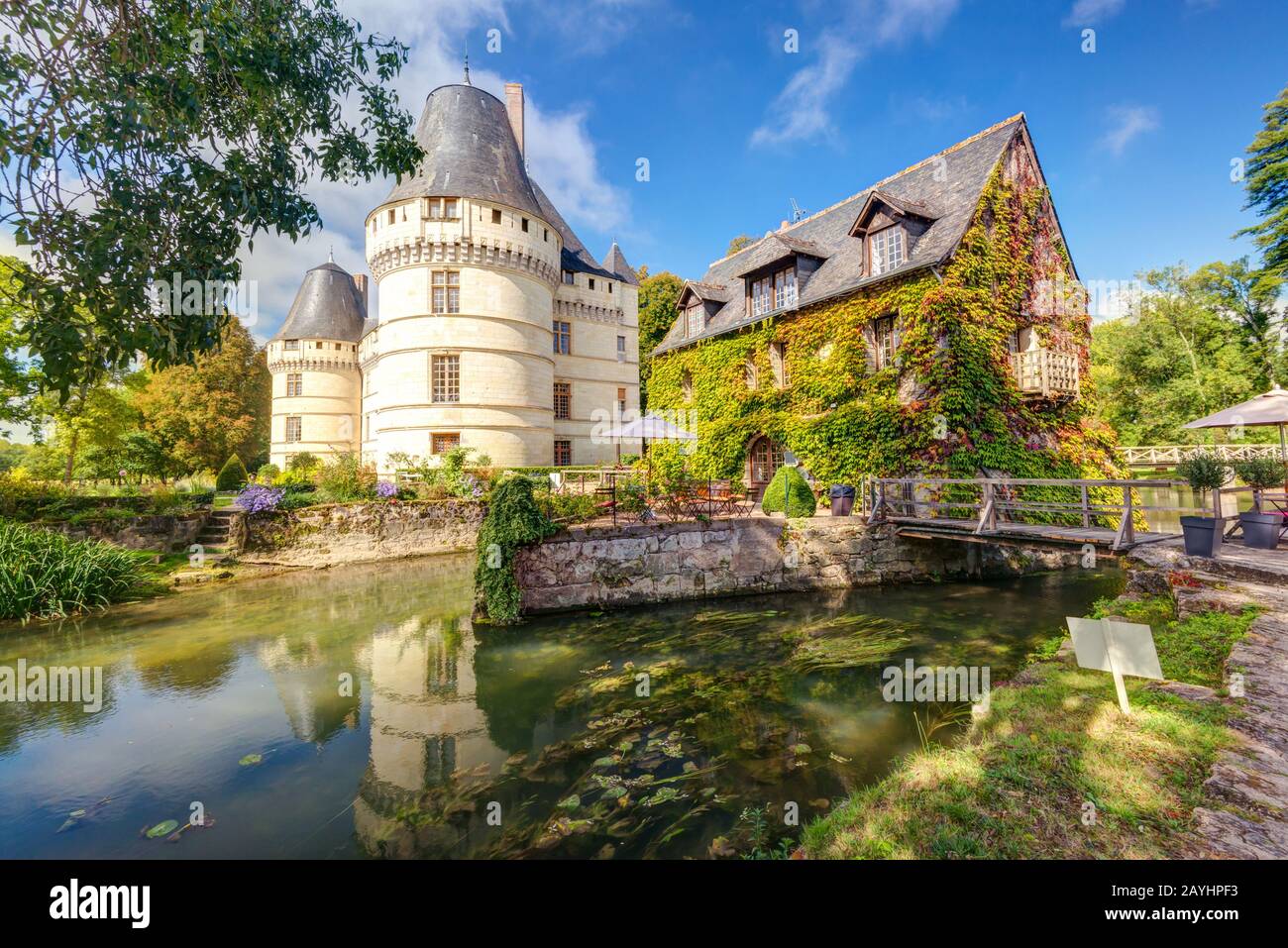 Le château de l'Islette, France. Ce château Renaissance est situé dans la vallée de la Loire, construit au XVIe siècle et est une attraction touristique. Banque D'Images