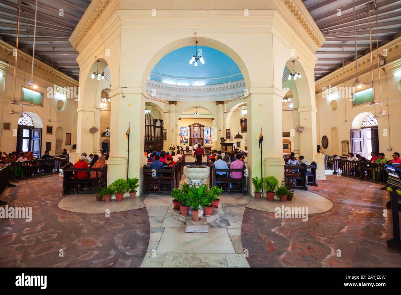 New DELHI, INDE - 06 OCTOBRE 2019 : l'église Saint-Jacques ou Skinner est l'une des plus anciennes églises de New Delhi située près de la porte de Kashmiri, Inde Banque D'Images