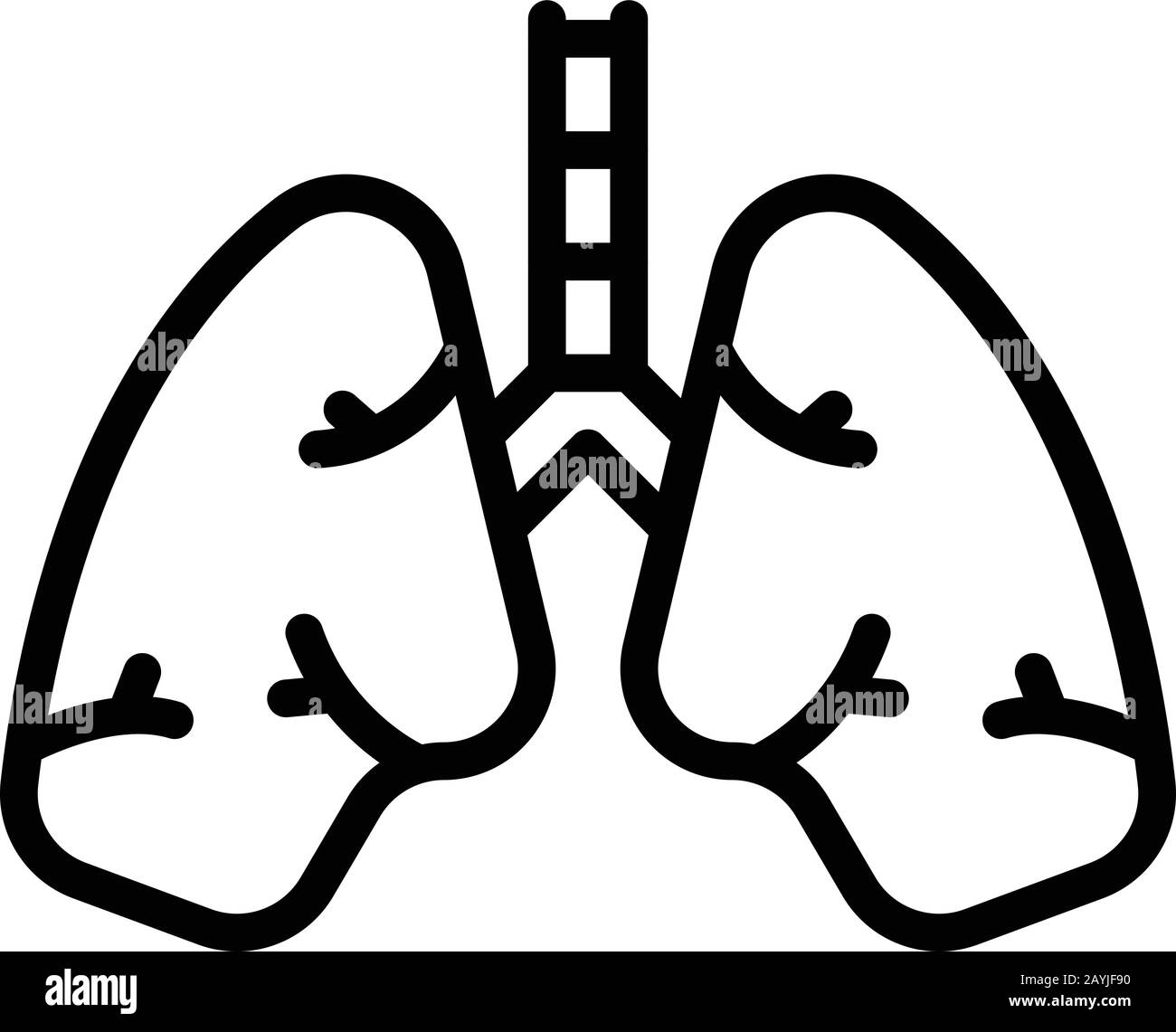L'icône des poumons. Décrire les poumons pour l'icône vecteur web design isolé sur fond blanc Illustration de Vecteur