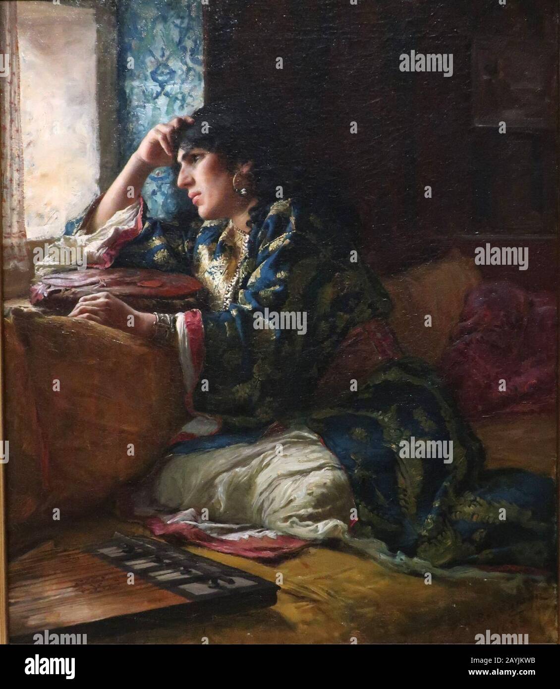 Frederick-Arthur-Bridgman-Aicha-A-Femme-Du-Maroc. Banque D'Images