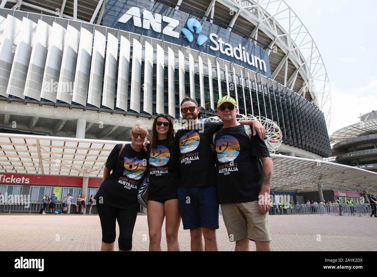 16 février 2020: Rassemblement de foules au Concert de Fire Fight Australia pour le National bushfire relief au stade ANZ le 16 février 2020 à Sydney, Nouvelle-Galles du Sud Australie (Credit image: © Christopher Khoury/Australian Press Agency via ZUMA Wire) Banque D'Images