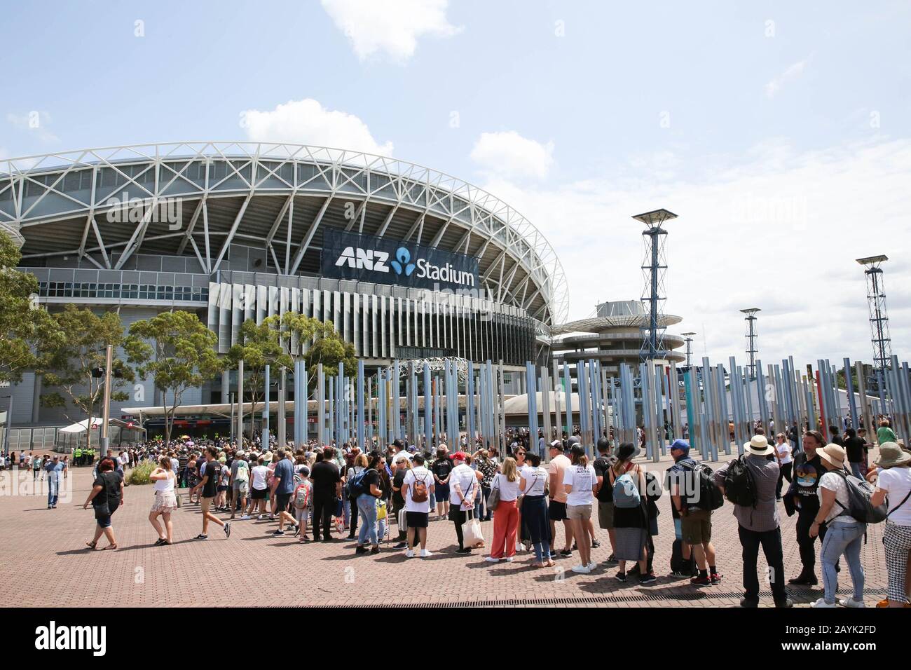 16 février 2020: Rassemblement de foules au Concert de Fire Fight Australia pour le National bushfire relief au stade ANZ le 16 février 2020 à Sydney, Nouvelle-Galles du Sud Australie (Credit image: © Christopher Khoury/Australian Press Agency via ZUMA Wire) Banque D'Images