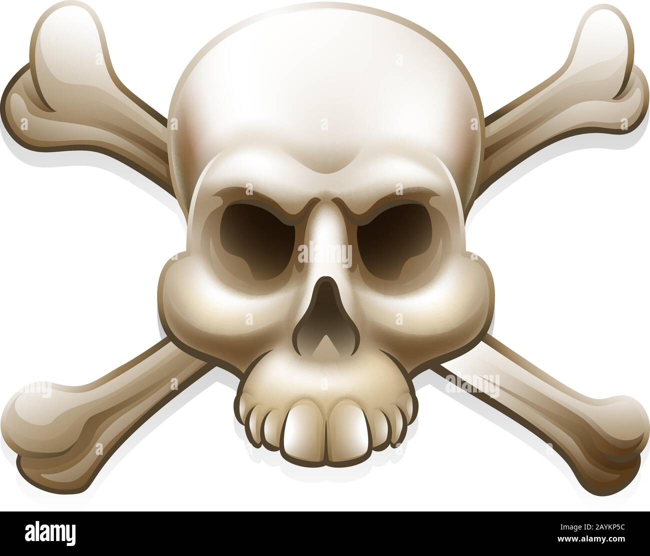Tête de mort pirate Jolly Roger Illustration de Vecteur