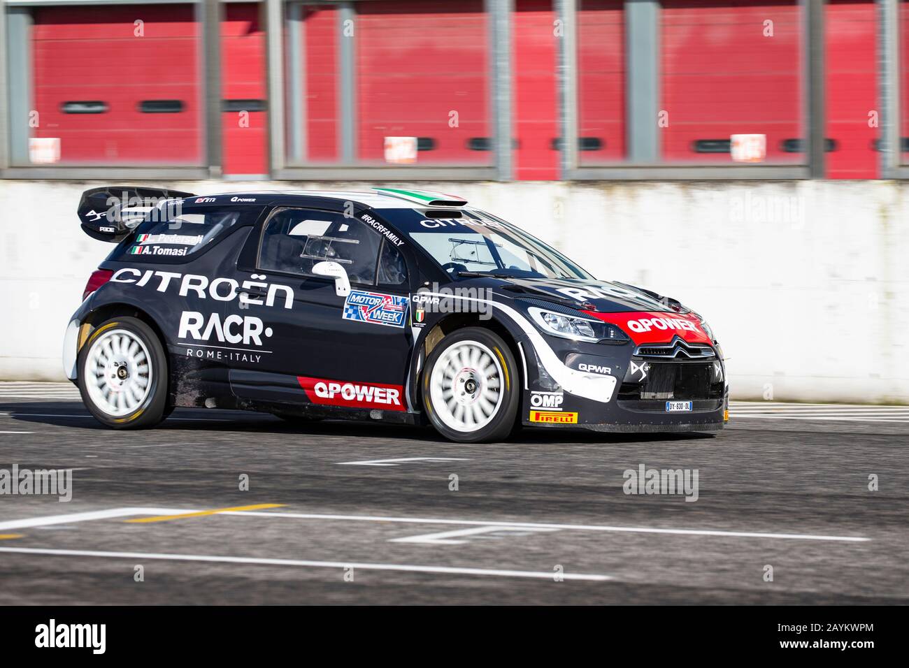 Compétition pour le rallye Show 2020 d'Adria dans le circuit 'Adria International Raceway' Italie 15 février 2020 Banque D'Images