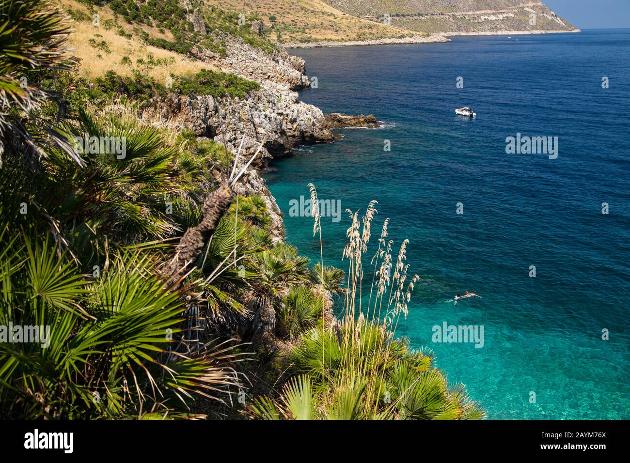 Belle côte De La Réserve naturelle de Lo Zingaro en Sicile. Marchez en octobre Banque D'Images