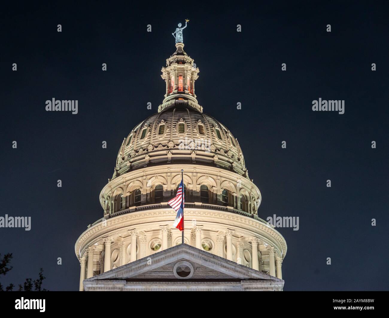 State Capitol, scène de nuit, dôme, Austin, Texas, États-Unis Banque D'Images