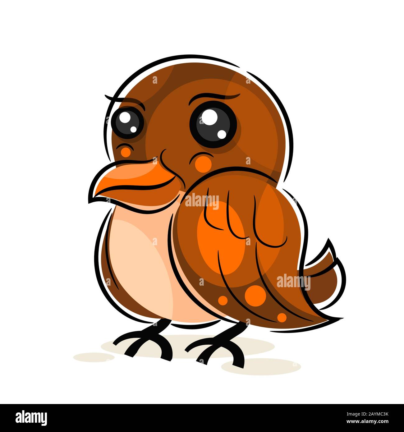 Illustration Sparrow Adaptée À L'Impression De Cartes De Vœux, D'Affiches Ou De Tee-Shirts. Illustration de Vecteur