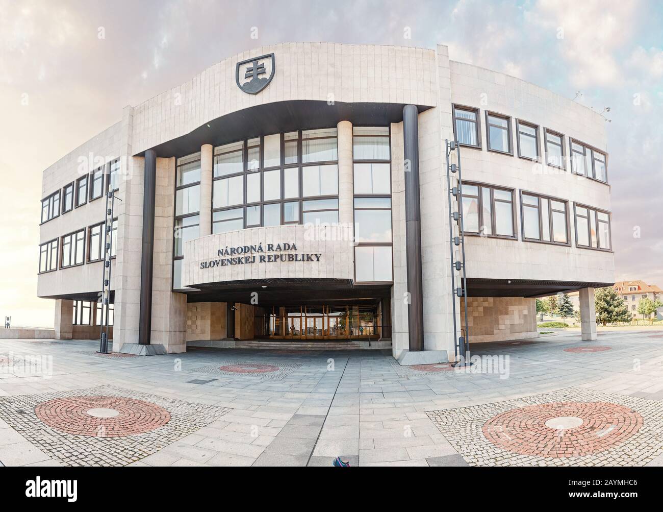 12 MAI 2018, SLOVAQUIE, BRATISLAVA: parlement slovaque immeuble Narodna Rada à Bratislava Banque D'Images
