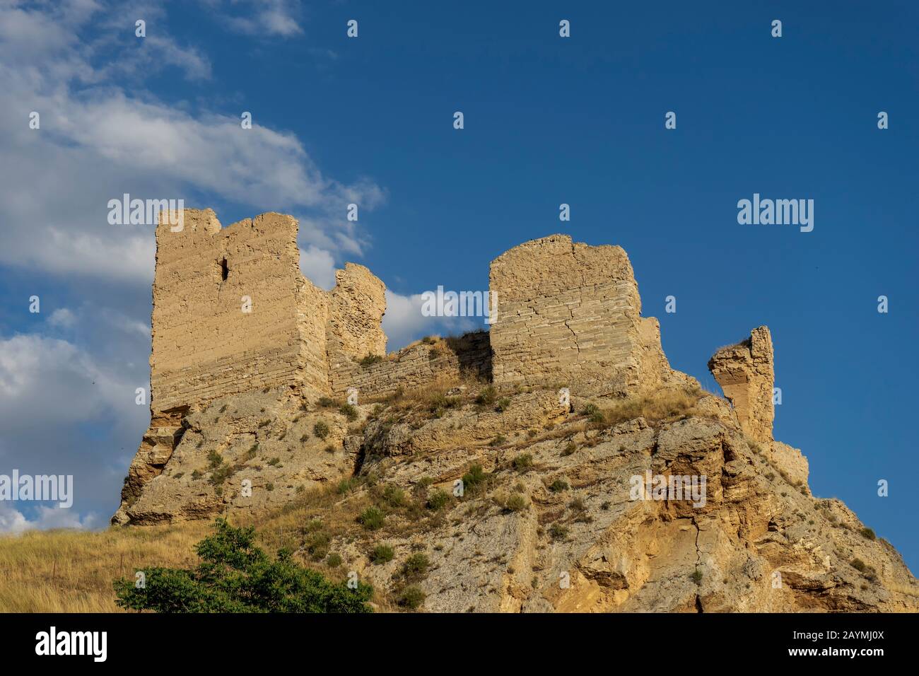 Château de Maluenda dans la province de Saragosse, Espagne Banque D'Images