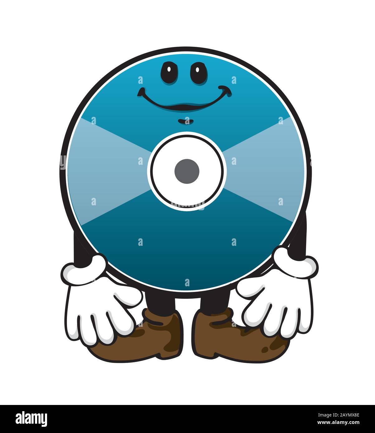 Illustration des caractères CD/DVD/blu-ray/multimédia Illustration de Vecteur