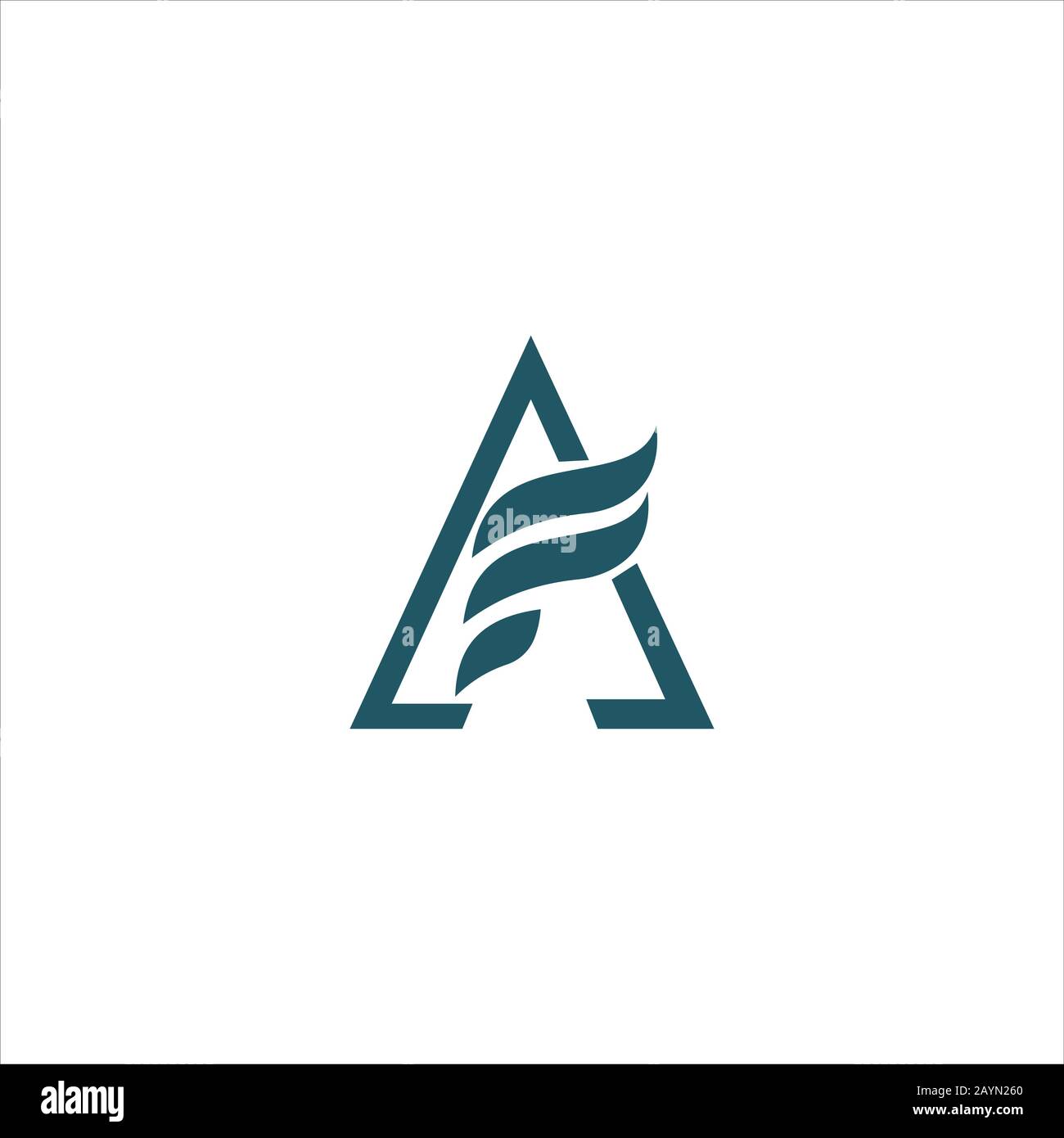 Modèle de conception de la lettre initiale af ou du logo fa Image