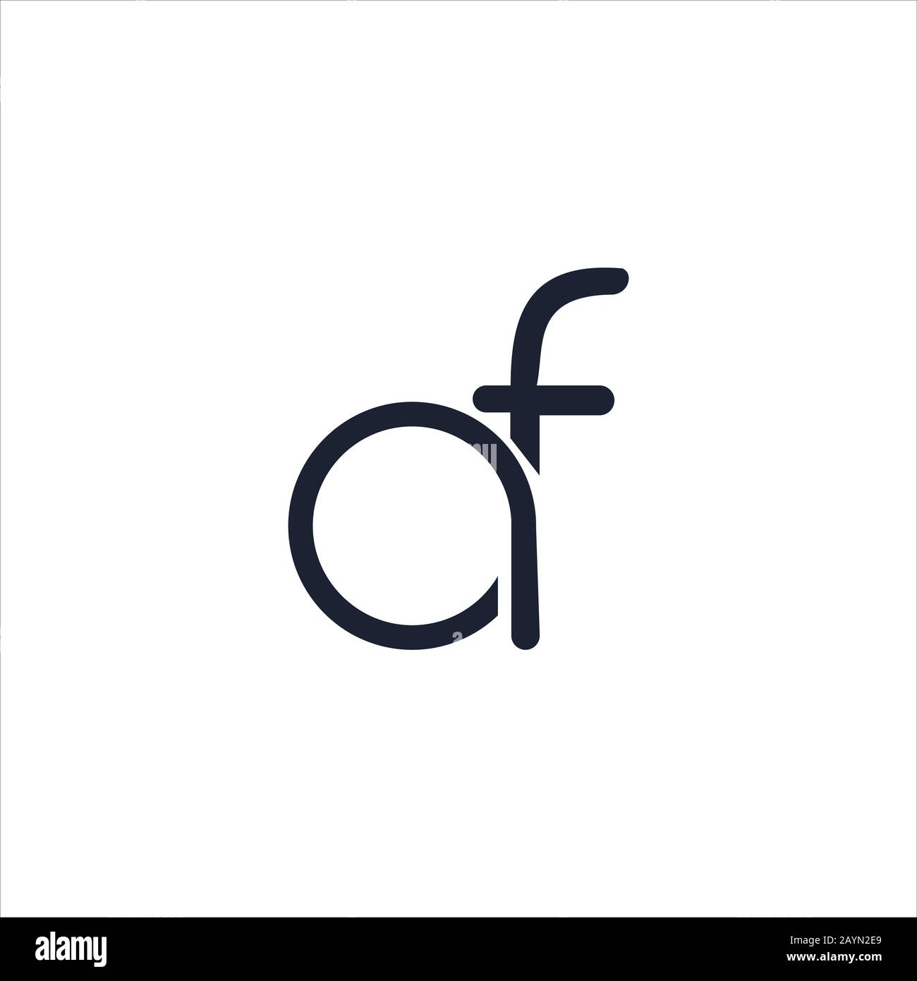 Modèle de conception de la lettre initiale af ou du logo fa Illustration de Vecteur