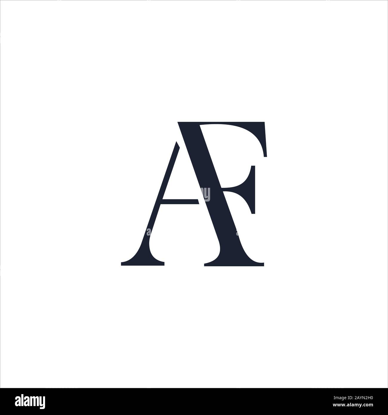 Modèle de conception de la lettre initiale af ou du logo fa Illustration de Vecteur