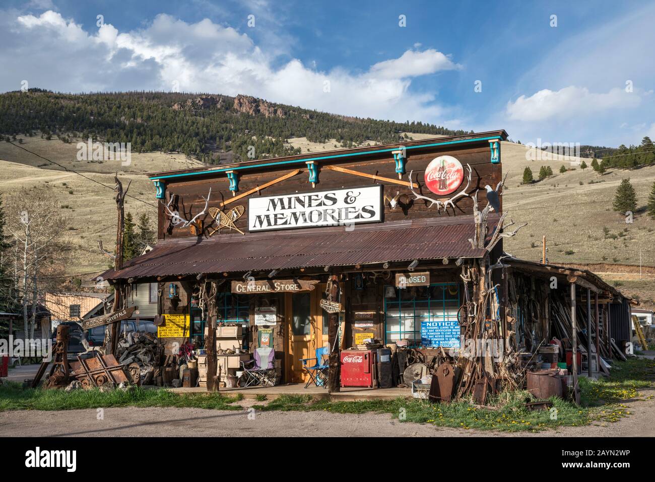 Magasin général sur main Street à Creede, Colorado, États-Unis Banque D'Images