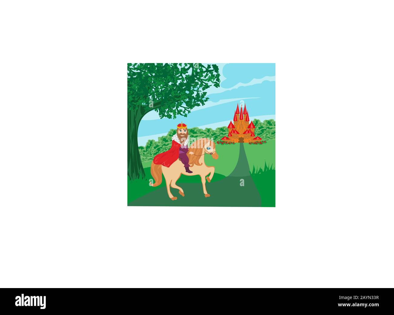 le roi est à cheval Illustration de Vecteur