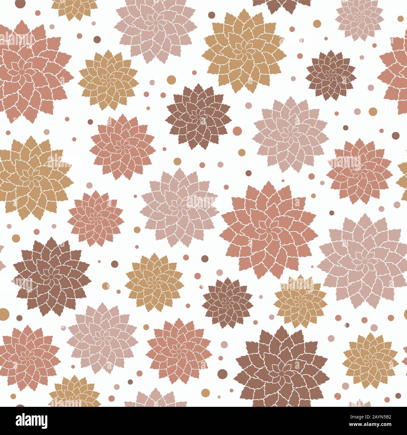 Mandala fleurs texture vecteur modèle sans couture. Idéal pour les tissus d'été et de printemps, les arrière-plans, le papier peint, les invitations, les projets de conception d'emballages. Illustration de Vecteur